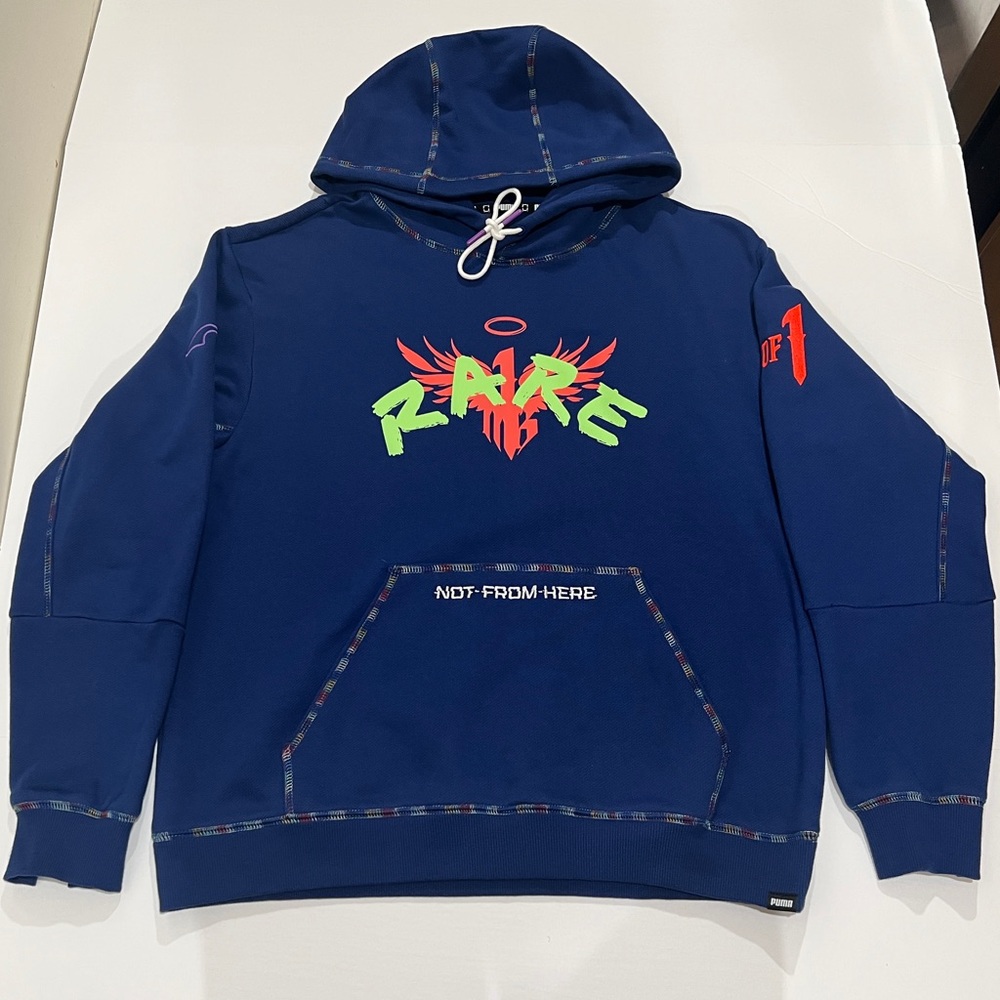 Puma x LaMelo Ball, Hoodie, 537084 01, Not From Here, Blue, Green & Pink